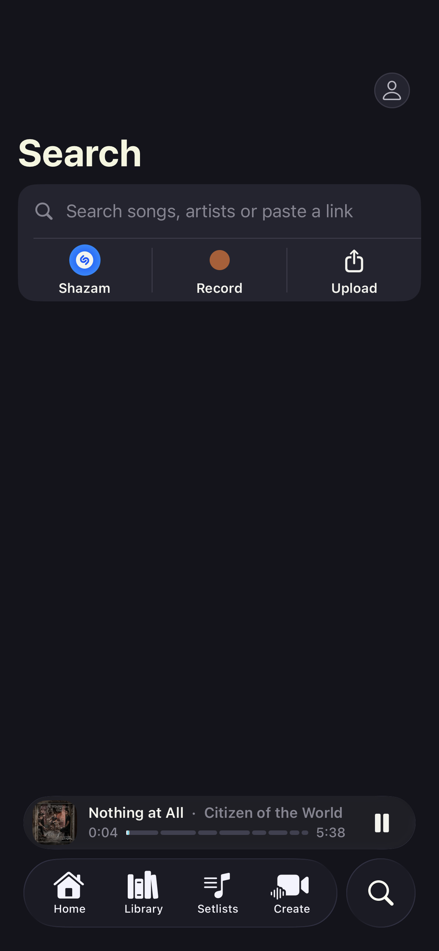 SheetMuse search with miniplayer on iPhone
